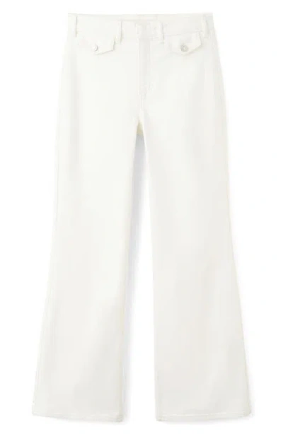 Mango Flap Pocket Jeans In Neutral