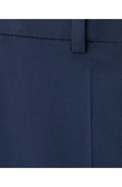 Mango Straight Leg Pants In Blue