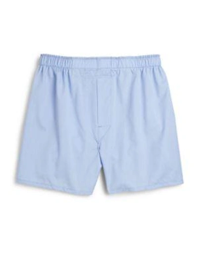 Shop Saks Fifth Avenue Collection Supima Cotton Full-cut Boxers In Blue