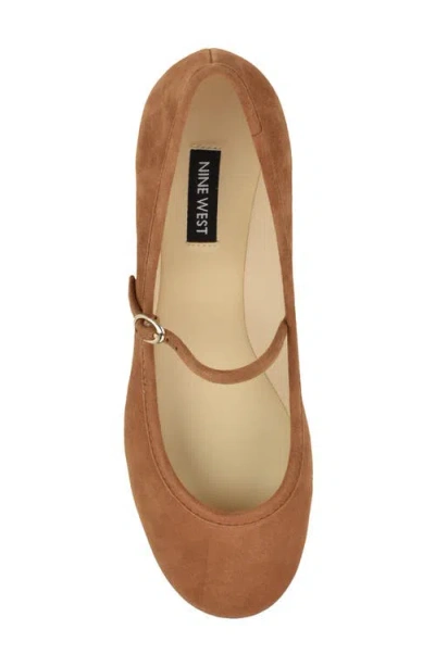 Nine West Classik Mary Jane Flat In Brown