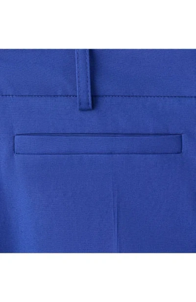 Mango Flared Pants With Welt Pockets In Blue