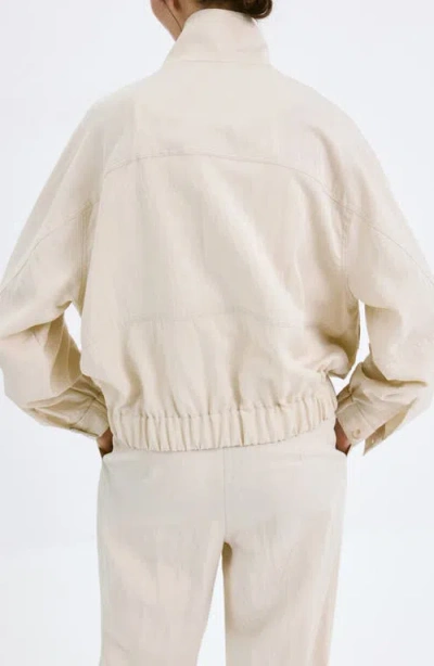 Mango Featuring Hailey Bieber Bomber Jacket In Neutral