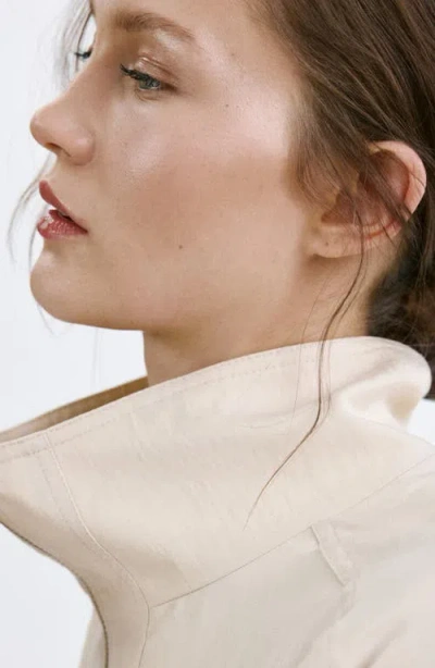 Mango Featuring Hailey Bieber Bomber Jacket In Neutral
