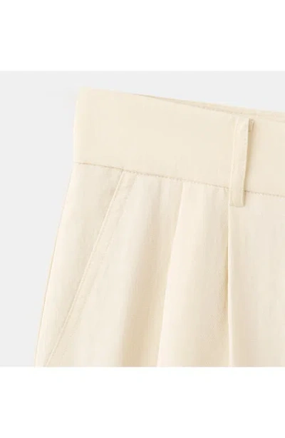 Mango Baggy Lyocell Pants In Neutral