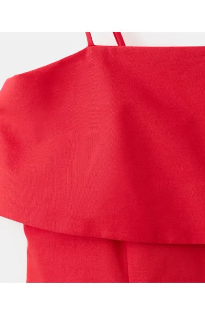 Mango Flared Midi-dress In Red