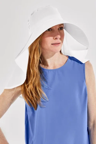 Coolibar Full Coverage Hat In White