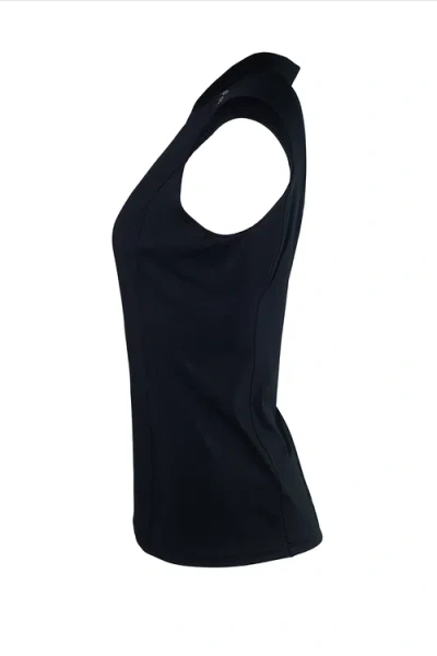Coolibar Performance Sleeveless Polo In Black