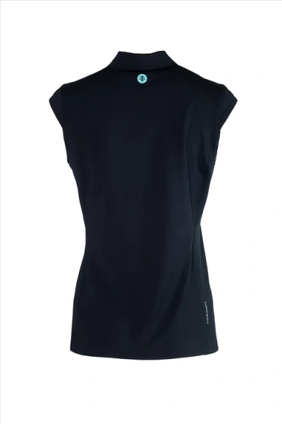 Coolibar Performance Sleeveless Polo In Black