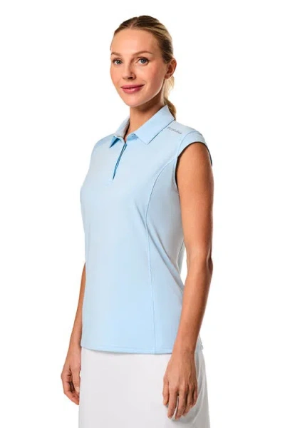 Coolibar Performance Sleeveless Polo In Blue