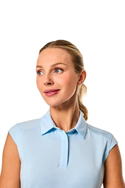 Coolibar Performance Sleeveless Polo In Blue