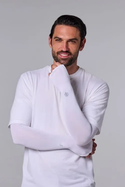 Coolibar Performance Arm Sleeves In White