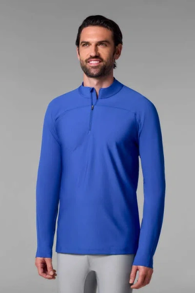 Coolibar Zip Rash Guard In Blue