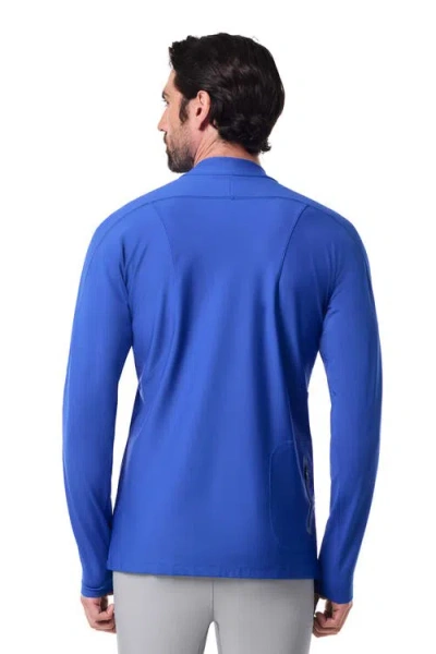 Coolibar Zip Rash Guard In Blue