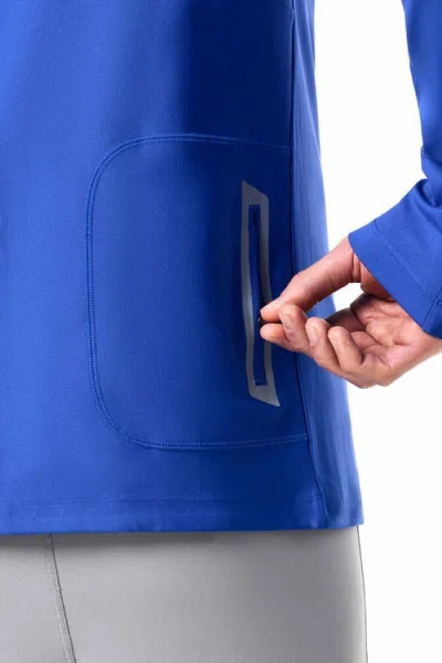 Coolibar Zip Rash Guard In Blue