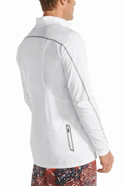 Coolibar Zip Rash Guard In White