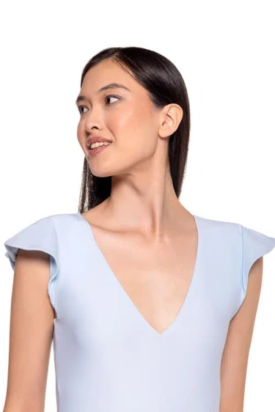 Coolibar Flutter Sleeve Swimsuit In Blue