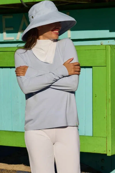 Coolibar Kettle Brim Hat In Blue