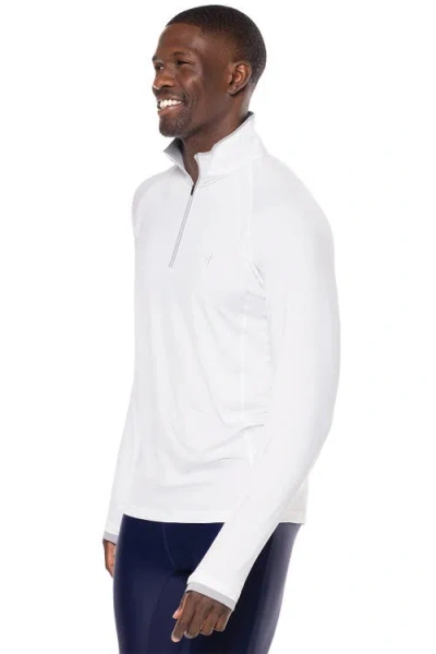 Coolibar Half-zip Rash Guard In White