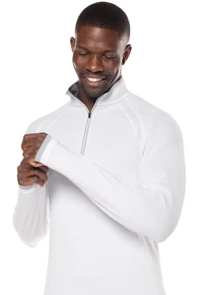 Coolibar Half-zip Rash Guard In White