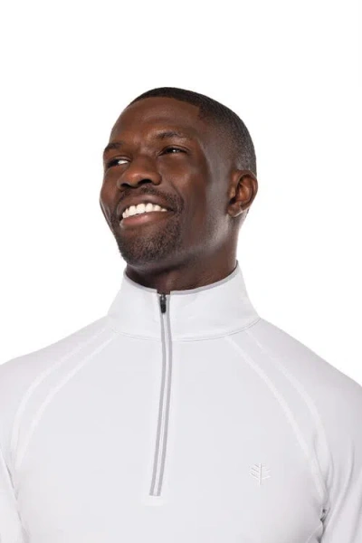 Coolibar Half-zip Rash Guard In White
