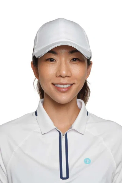 Coolibar Ponytail Cap In White
