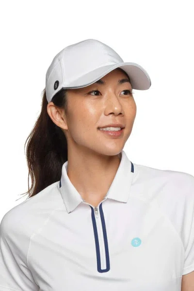 Coolibar Ponytail Cap In White