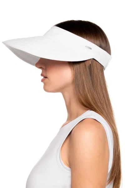 Coolibar Zip-off Visor In White