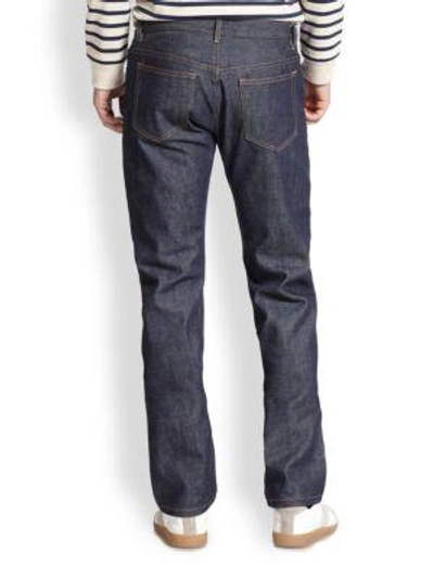 Shop Apc New Standard Jeans In Indigo