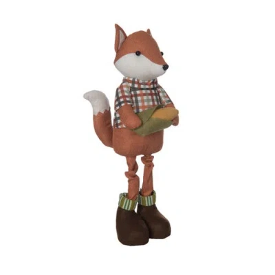Transpac Plush Standing Fox Figurine In Multi