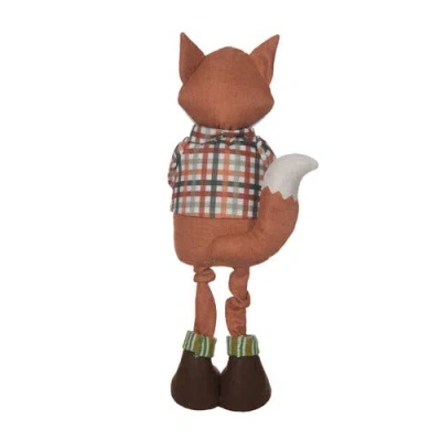 Transpac Plush Standing Fox Figurine In Multi