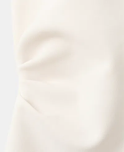 Mango Fitted Open-back Dress In White