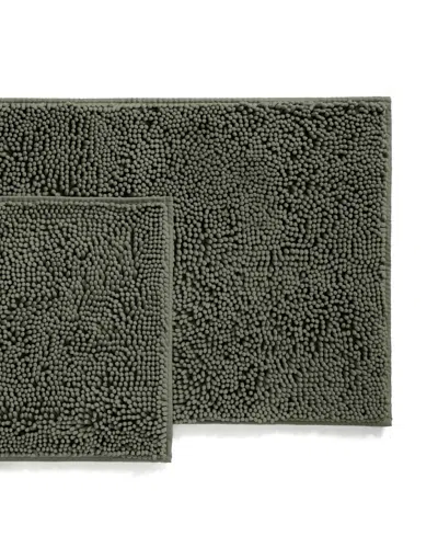 Ienjoy Home Soft Absorbent Chenille 2-pc. Bath Mat Set In Gray