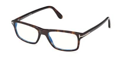 Tom Ford T-logo Rectangle-frame Glasses In White