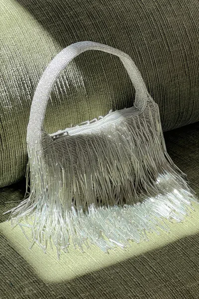 Acler Drip Birch Bag In Silver