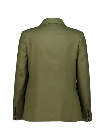 Bode Linen Double-breasted Blazer In Multi