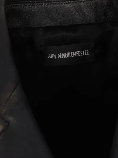 Ann Demeulemeester Malik Distressed-effect Leather Jacket In Black