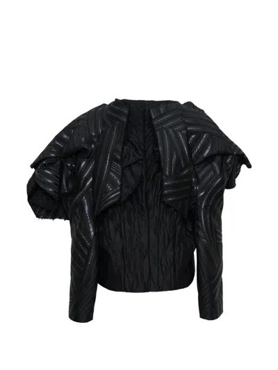 Comme Des Garçons Quilted Patchwork Jacket In Black
