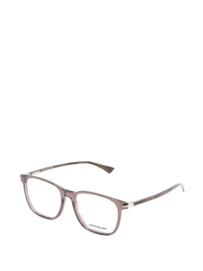 Montblanc Square-frame Glasses In Pink