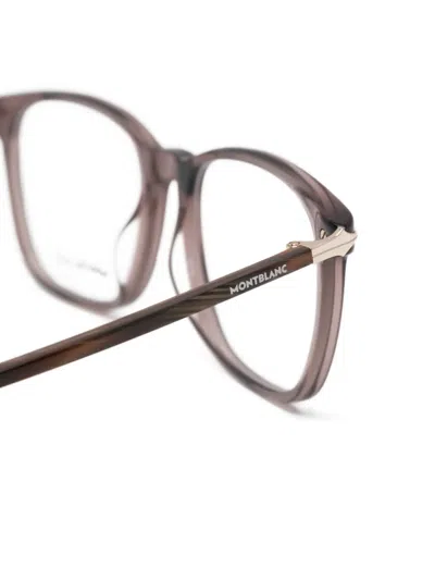 Montblanc Square-frame Glasses In Pink