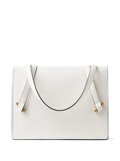 Versace Severine Leather Shoulder Bag In White