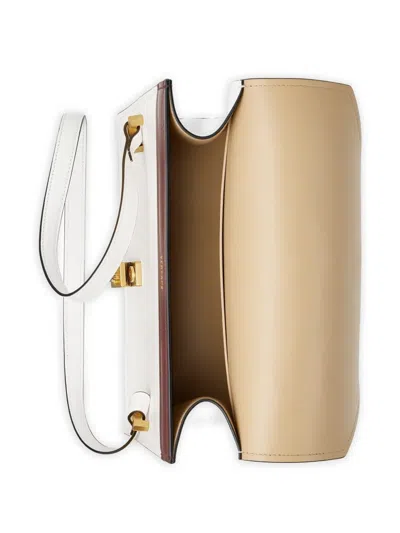 Versace Severine Leather Shoulder Bag In White