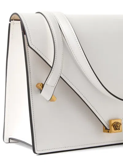 Versace Severine Leather Shoulder Bag In White