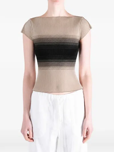 Grace Ling Gradient-effect Pleated Top In Multi