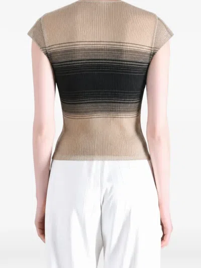 Grace Ling Gradient-effect Pleated Top In Multi