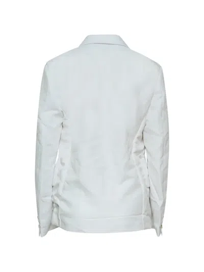 Comme Des Garçons Deconstructed Distressed Jacket In White