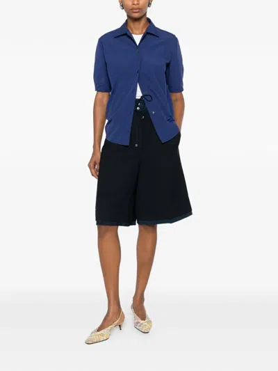 System Drawstring Layered-hem Shorts In Multi