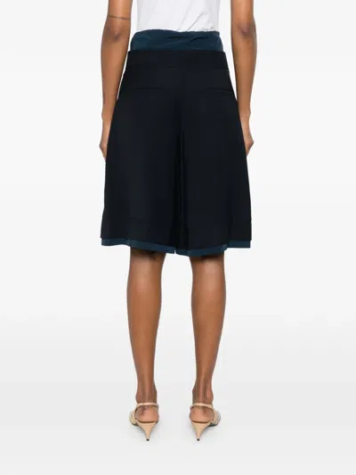 System Drawstring Layered-hem Shorts In Multi
