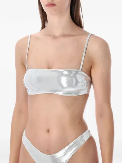 Matinee Arianna Metallic-effect Bikini In White