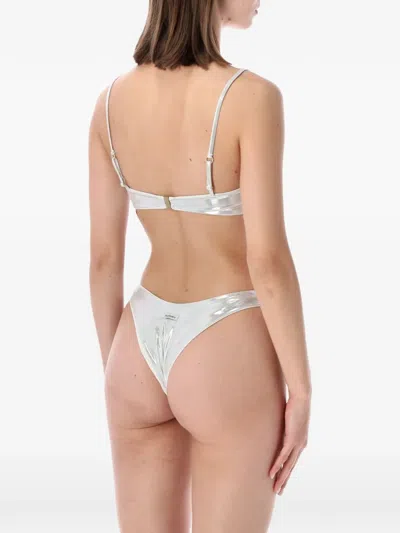 Matinee Arianna Metallic-effect Bikini In White