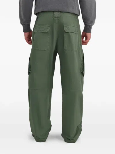 Murphy & Nye Olivine Marine Relaxed Cargo Straight-leg Pants In Green